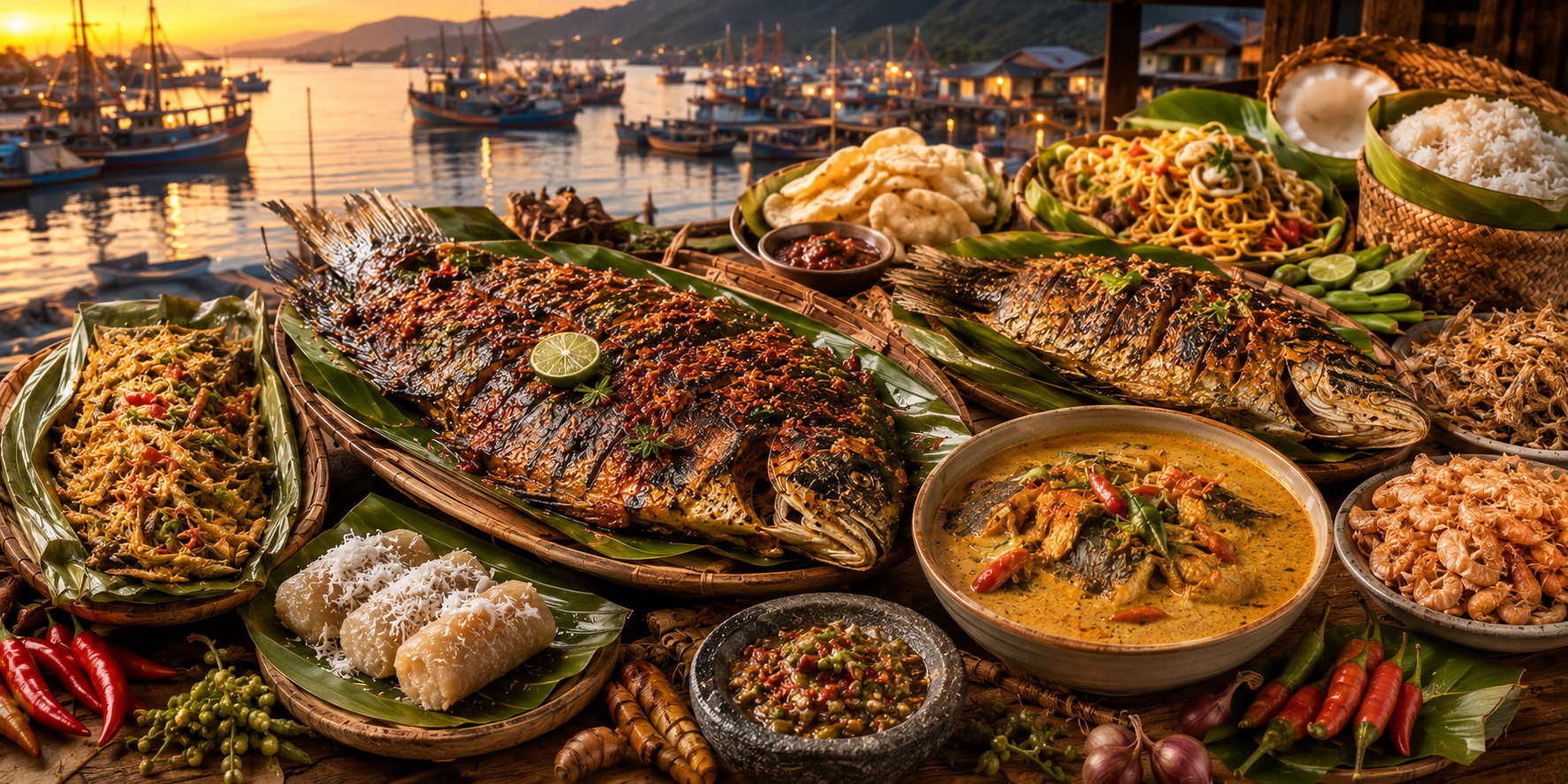 10 Kuliner Khas Sibolga yang Wajib Dicicipi Pecinta Makanan Laut, dari Panggang Paccak, Panggang Geleng, Pale Badar, gulai ikan hingga ebi.